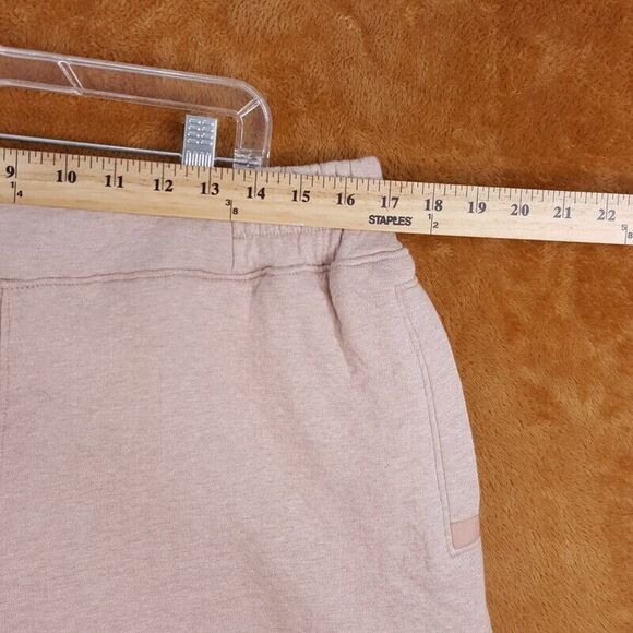 LUNYA Womens Shorts XL Tan Pull On Sweat Bermuda Pockets DOUBLE FACED $148 - Picture 7 of 10